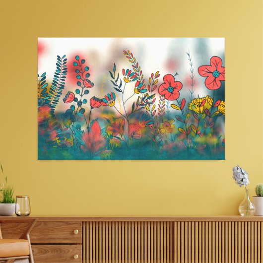 Elysian Blooms Canvas Afdruk (Insitu (Woonkamer))