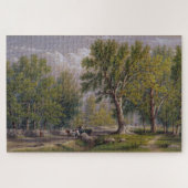 Elysian Fields in bloei: het landschap van Hoboken Legpuzzel (Horizontaal)