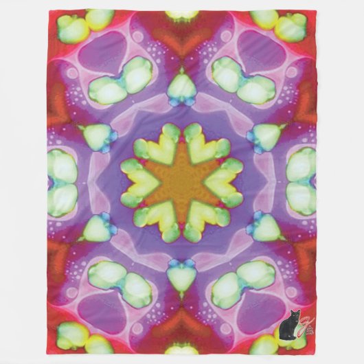 Elysium Kaleidoscoop Fleece Deken (Voorkant)