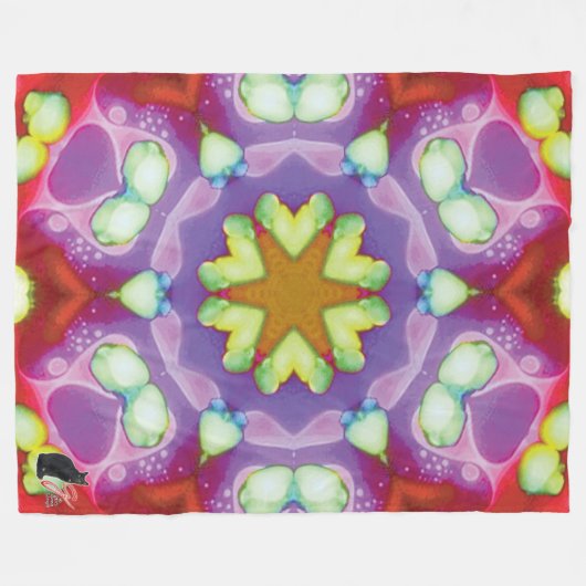 Elysium Kaleidoscope Fleece Blanket (Voorkant (Horizontaal))