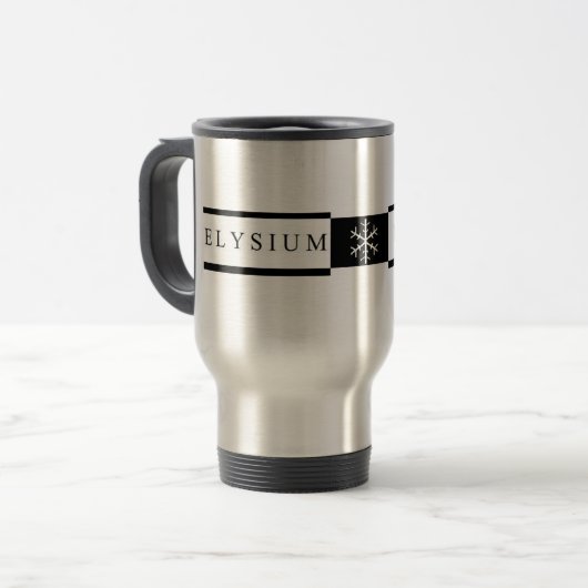 Elysium Media Travel Mug Reisbeker (Voorkant links)