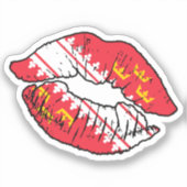 Elzas Elzas lippenstift liefde vlag Sticker (Voorkant)