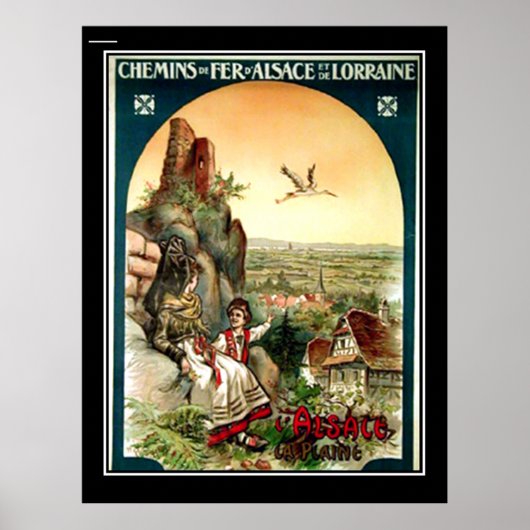 Elzas & Lotharingen vintage poster Frankrijk (Voorkant)