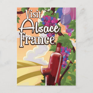 Elzas regio Frankrijk vintage reisposter Briefkaart