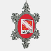 Elzas Tin Sneeuwvlok Ornament (Links)