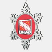 Elzas Tin Sneeuwvlok Ornament (Rechts)