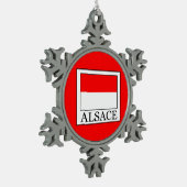 Elzas Tin Sneeuwvlok Ornament (Links)
