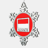 Elzas Tin Sneeuwvlok Ornament (Rechts)