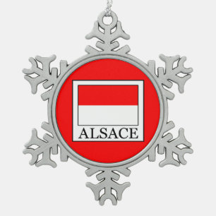 Elzas Tin Sneeuwvlok Ornament