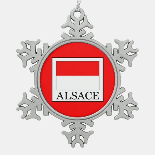 Elzas Tin Sneeuwvlok Ornament (Voorkant)