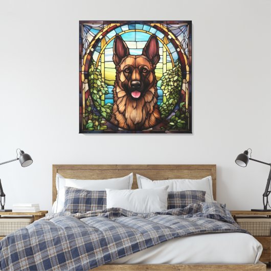 Elzasser hond canvas kunst (Insitu (Slaapkamer))
