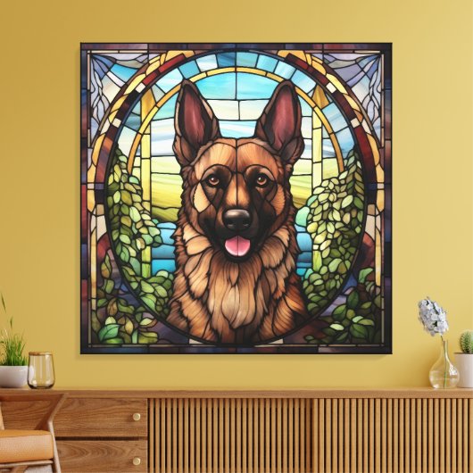 Elzasser hond canvas kunst (Insitu (Woonkamer))