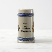 Elzassisch Duits herderderportret Bierpul (Center)