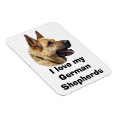 Elzassisch Duits herderderportret Magneet (Rechterzijde)