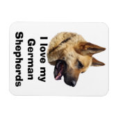 Elzassisch Duits herderderportret Magneet (Horizontaal)