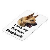 Elzassisch Duits herderderportret Magneet (Linkerzijde)