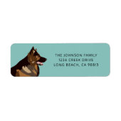 Elzassisch | German Shepherd Dog Etiket (Voorkant)