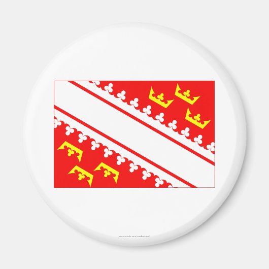 Elzassische vlag magneet (Voorkant)