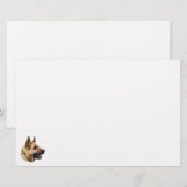 Elzatians Duits herderportret Briefpapier (Voorkant / Achterkant)