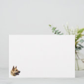 Elzatians Duits herderportret Briefpapier (Staand voorkant)