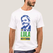Em 2022 é Lula no primeiro turno eleições Brasil T T-shirt (Voorkant)
