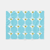 "Em Coming Martini Fleece Blanket (turquoise)" Deken (Voorkant (Horizontaal))