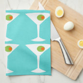 'Em Coming Martini Kitchen Towel (turquoise) Theedoek (Quarter Fold)