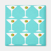 'Em Coming Martini Magnet (turquoise) (Voorkant)