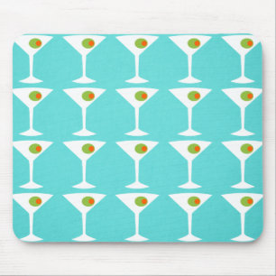 'Em Coming Martini Mousepad (turquoise) Muismat