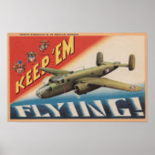 'Em Flying/B-25 Medium Bomber (vliegtuig) Poster (Voorkant)