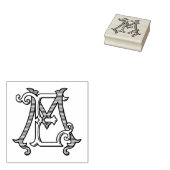 EM Initialen ME Monogram Rubber Inkt Stamp Wedding Rubberstempel (Gestempeld)