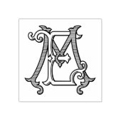 EM Initialen ME Monogram Rubber Inkt Stamp Wedding Rubberstempel (Afrduk)