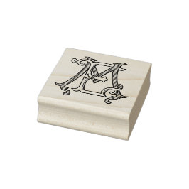 EM Initialen ME Monogram Rubber Inkt Stamp Wedding Rubberstempel