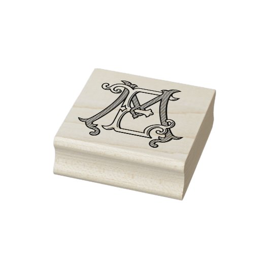 EM Initialen ME Monogram Rubber Inkt Stamp Wedding Rubberstempel (Stempel)