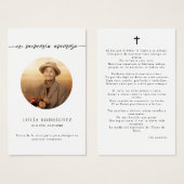 Em Memoria Spaans Begrafenis Foto Gebed Kaart (Voorkant /achterkant)