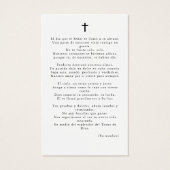 Em Memoria Spaans Begrafenis Foto Gebed Kaart (Achterkant)