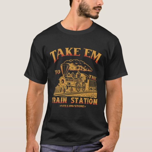 Em naar de treinstation Funny Train Lovers T-shirt (Voorkant)