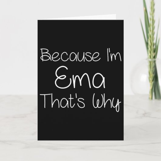 Ema Funny Personalized Birthday Women Name Gift Id Kaart (Voorkant)