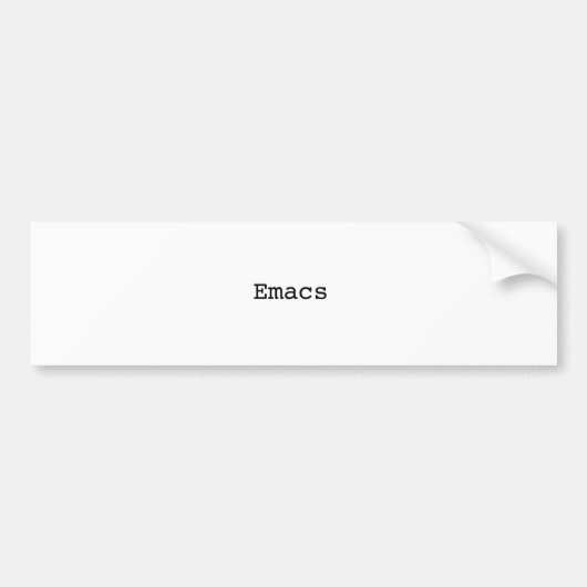 Emacs Bumpersticker (Voorkant)