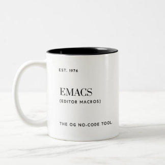 Emacs - het OG no-codeHulpmiddel Tweekleurige Koffiemok