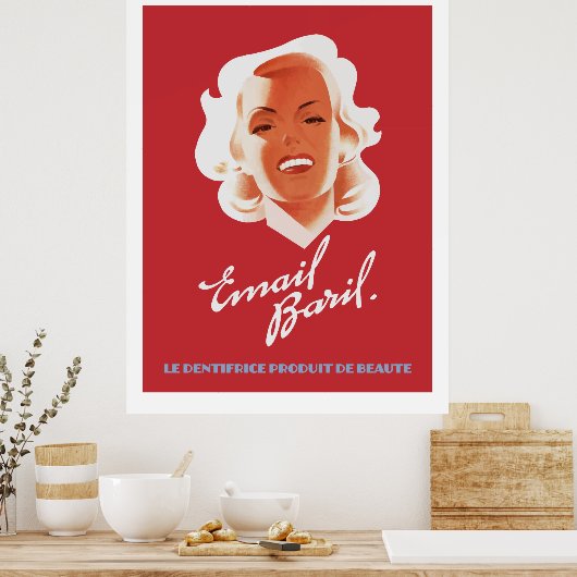 Email Baril 1946 ( Franse advertenties) Poster (Keuken)