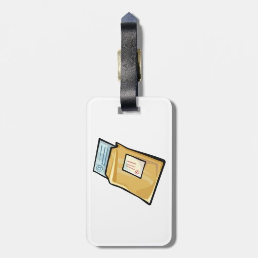 Email Envelope Digital Mail and Newsletter Bagagelabel (Achterkant verticaal)