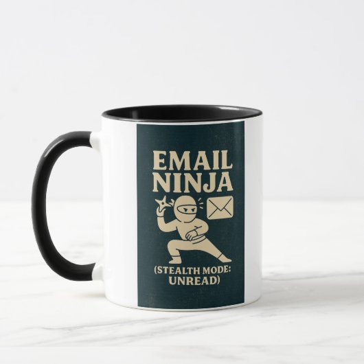 Email Ninja Coffee Mug Mok (Links)