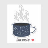 Emaille Gespikkelde Tin Camp Cup Mok Sticker (Vel)