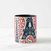 Emaille Paris Folk Floral Combo Mok (Midden)