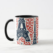 Emaille Paris Folk Floral Combo Mok (Links)