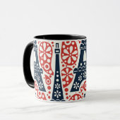 Emaille Paris Folk Floral Combo Mok (Voorkant links)