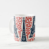 Emaille Paris Folk Floral Mok (Voorkant links)