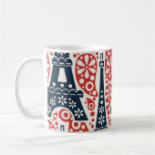 Emaille Paris Folk Floral Mok (Links)