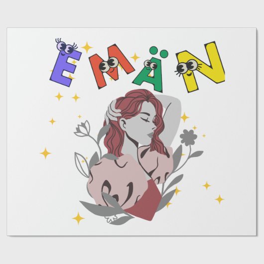 EMAN leuk naamontwerp Cadeaupapier (Vlak)